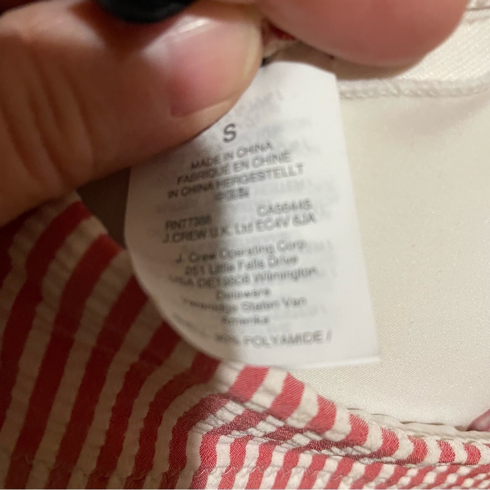 J Crew Seersucker High Waisted Two Piece Bikini with Ruffle Top - Picture 6 of 10